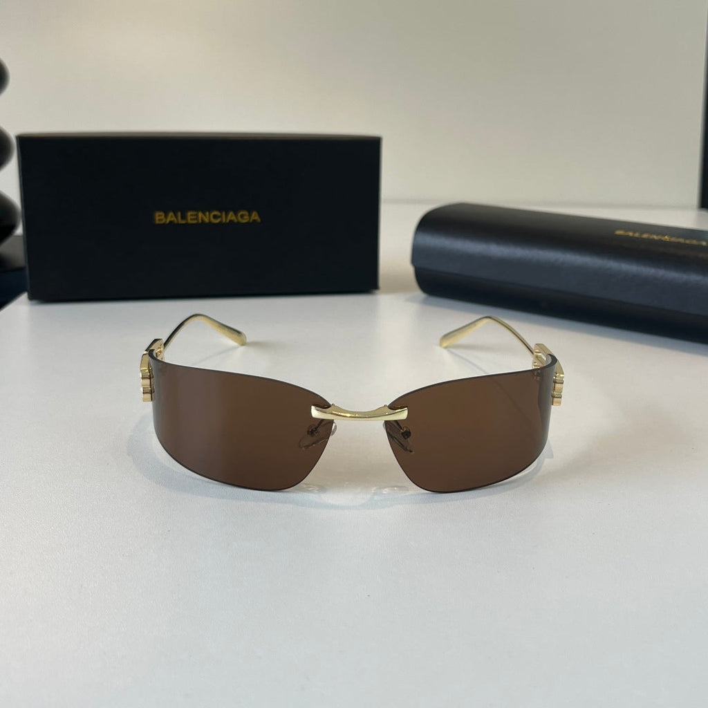 Balenciaga Rectangular Brown Lens Sunglasses for Men & Women - 466017 - detail image 2