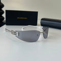 Balenciaga Rectangular Silver Lens Sunglasses for Men & Women - 466018
