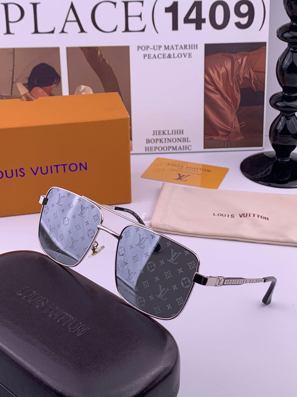Louis Vuitton L3905 Aviator Gray Lens Sunglasses for Men & Women - 493119 - detail image 4