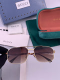 Gucci G8902 Aviator Gold Lens Sunglasses for Men & Women