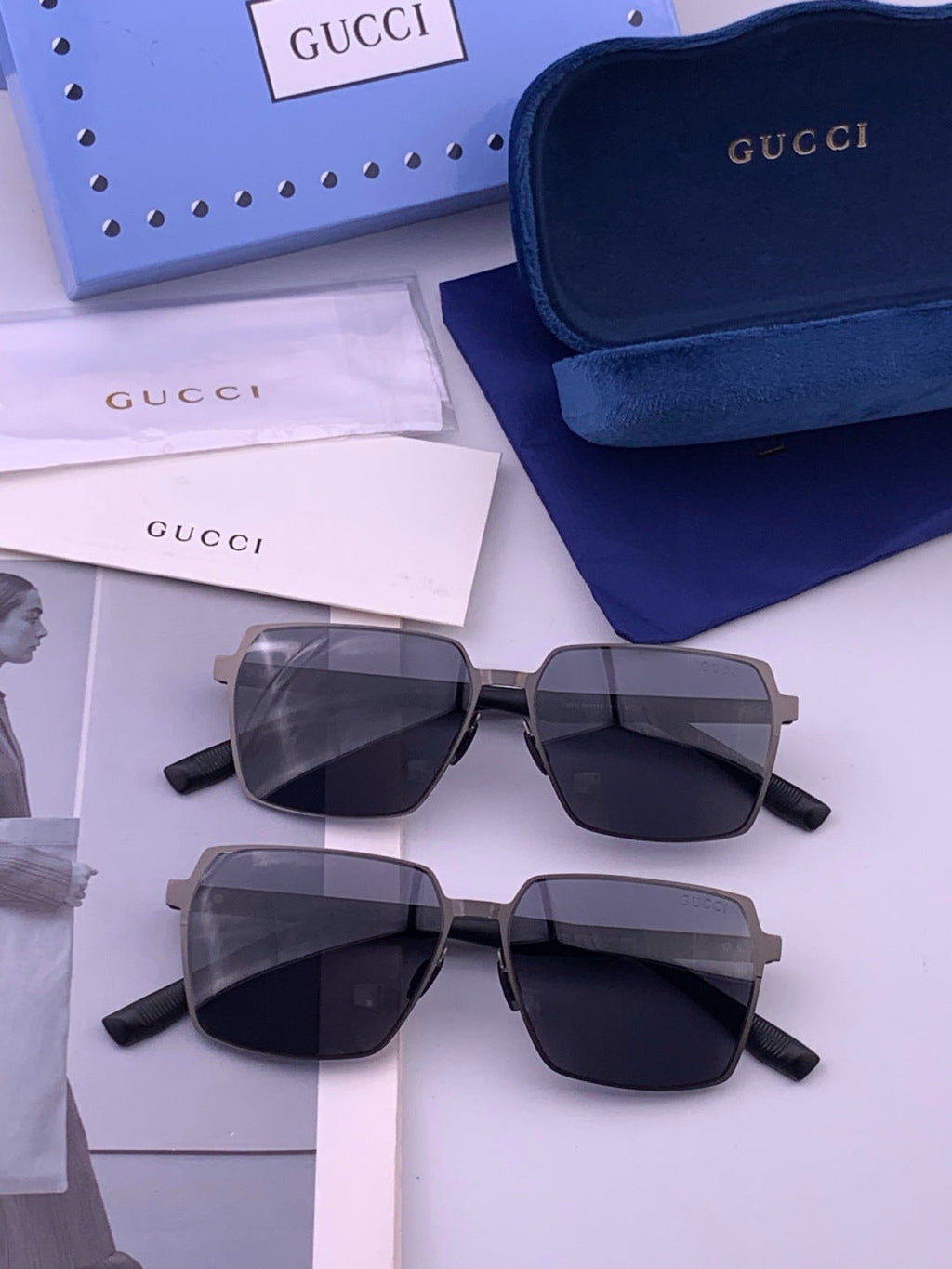 Gucci G5226 Fashion Gold Lens Sunglasses for Men & Women - detail image 7
