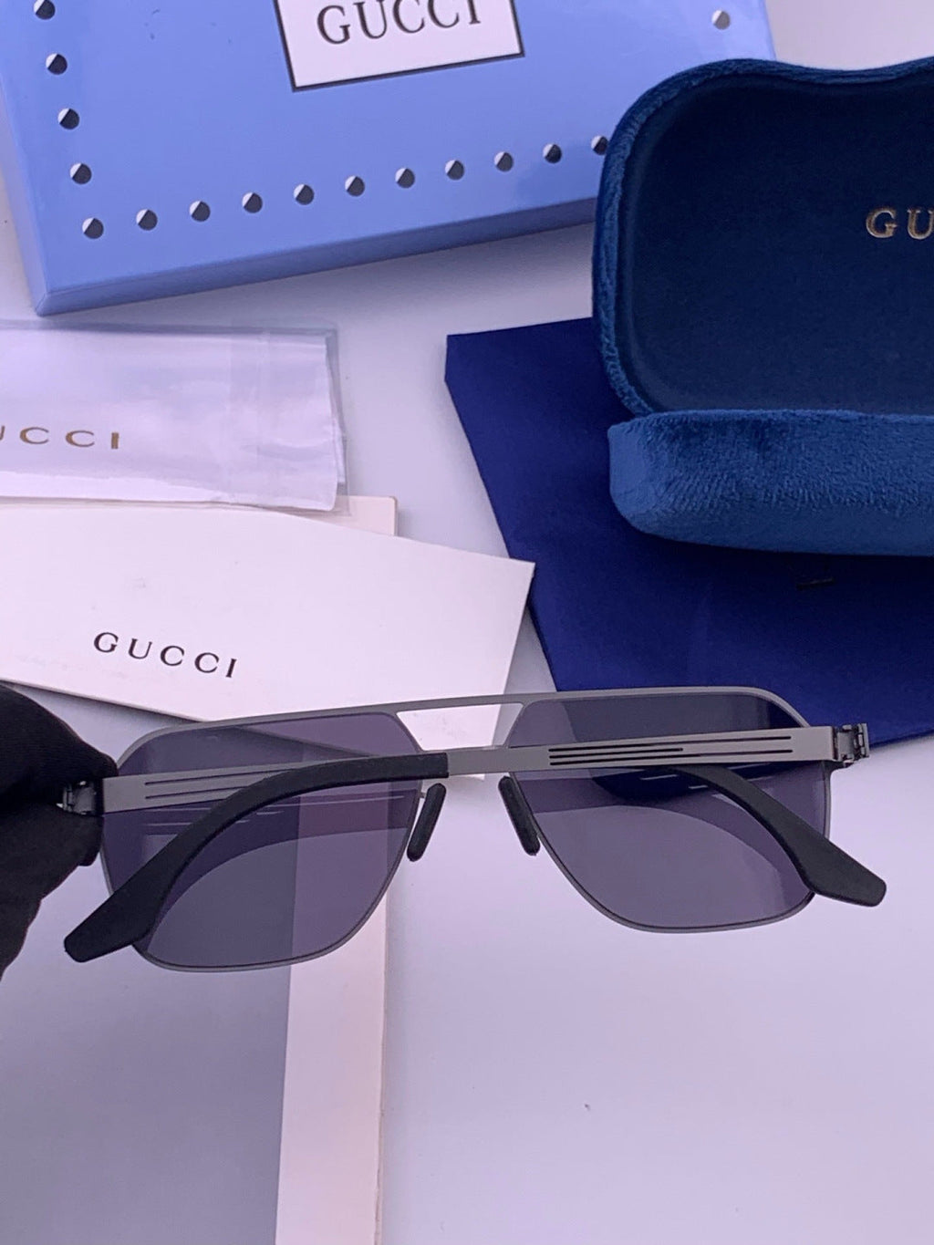 Gucci G0862 Fashion Gold Lens Sunglasses for Men & Women - 493386 - detail image 6
