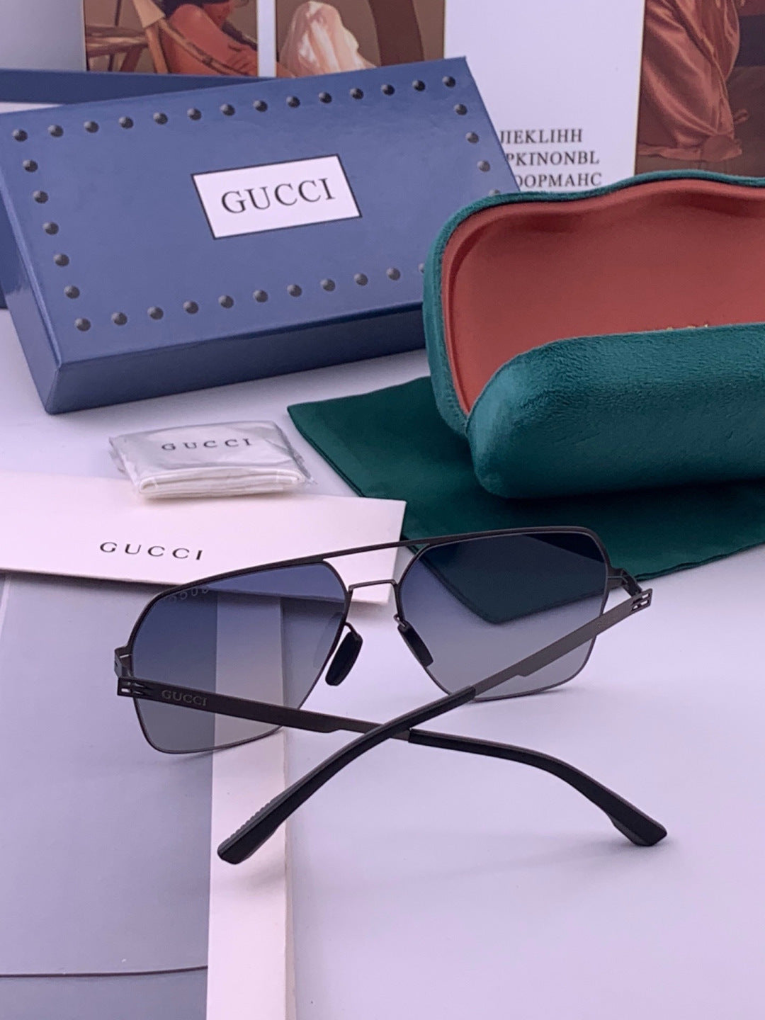 Gucci G711 Polarized Fashion Brown Lens Sunglasses for Men & Women - detail image 5