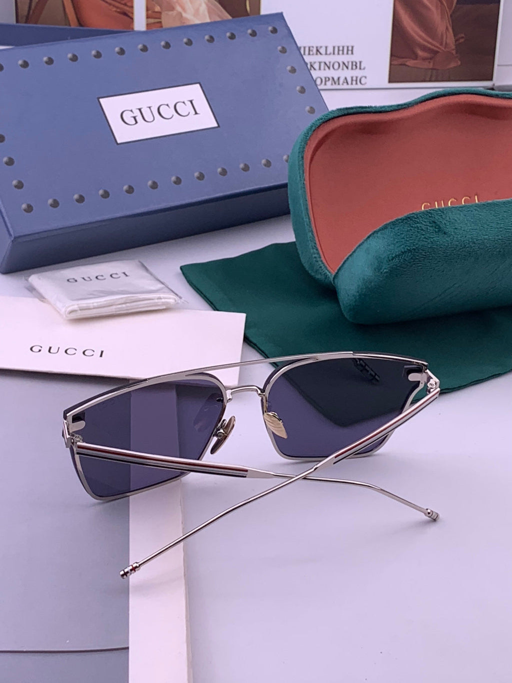 Gucci G152 Polarized Aviator Gold Lens Sunglasses for Men & Women - 486407 - detail image 7