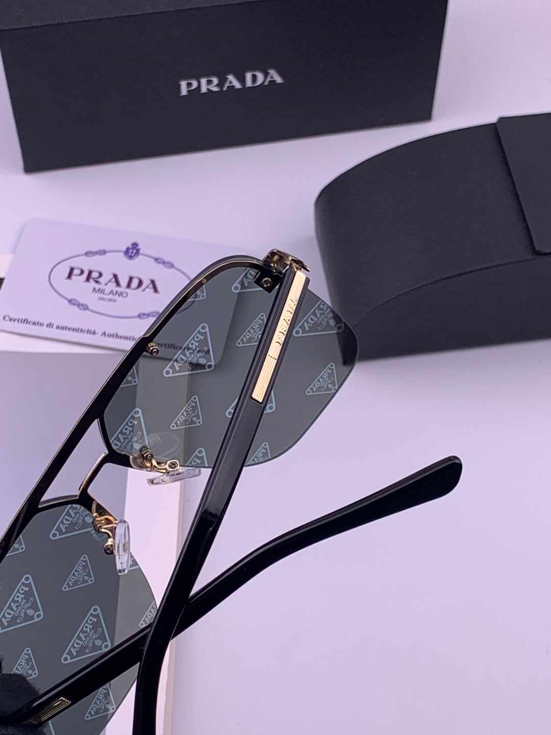 Prada Fashion Silver Lens Sunglasses for Men - 487022 - detail image 3