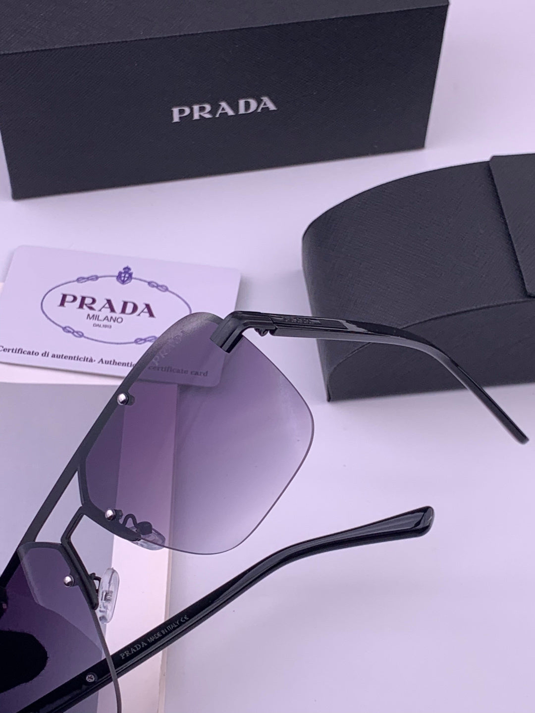 Prada Fashion Blue Lens Sunglasses for Men - 487023 - detail image 3