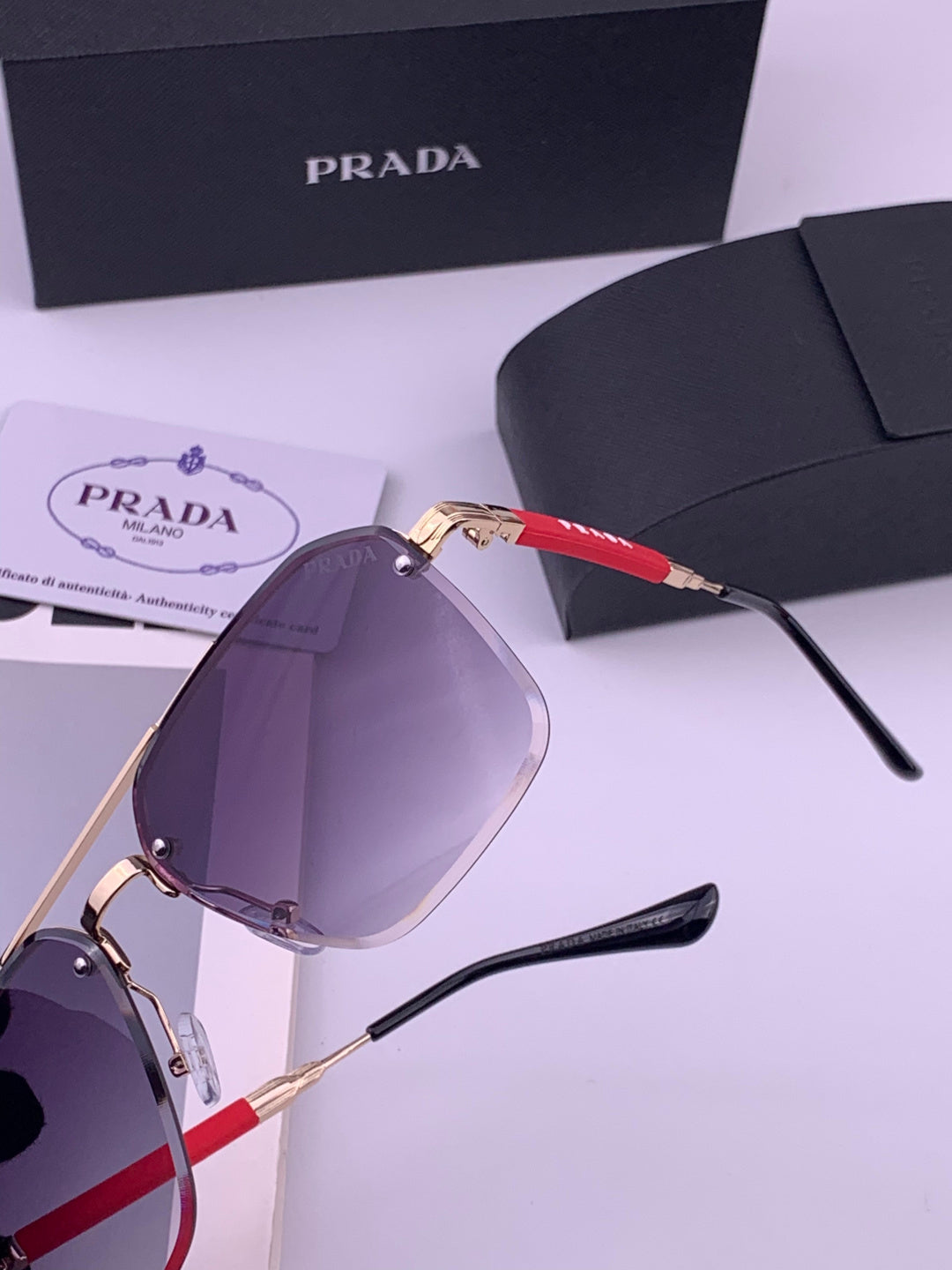 Prada Fashion Purple Lens Sunglasses for Men - 487027 - detail image 3
