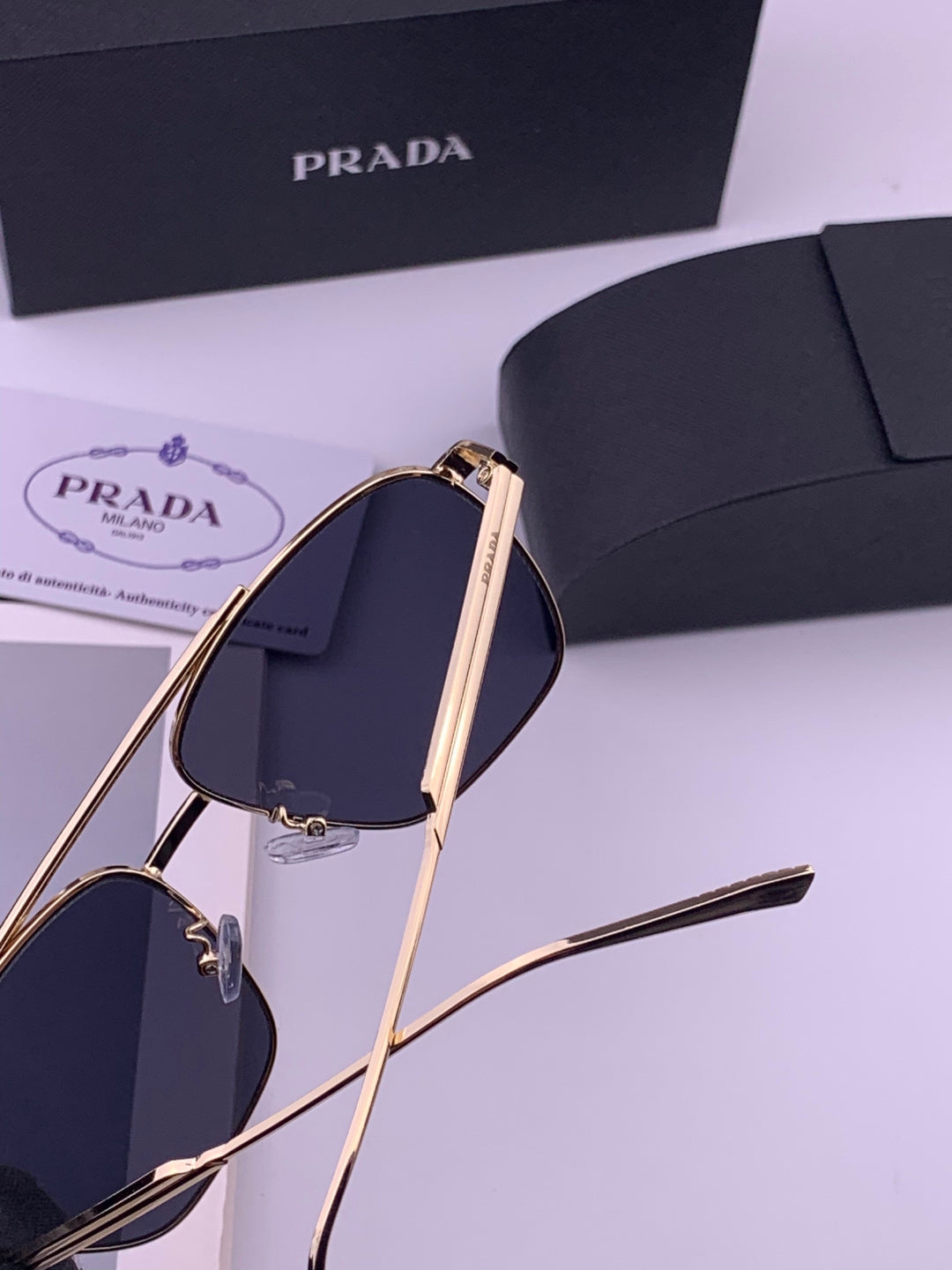 Prada Fashion Black Lens Sunglasses for Men - 487029 - detail image 3