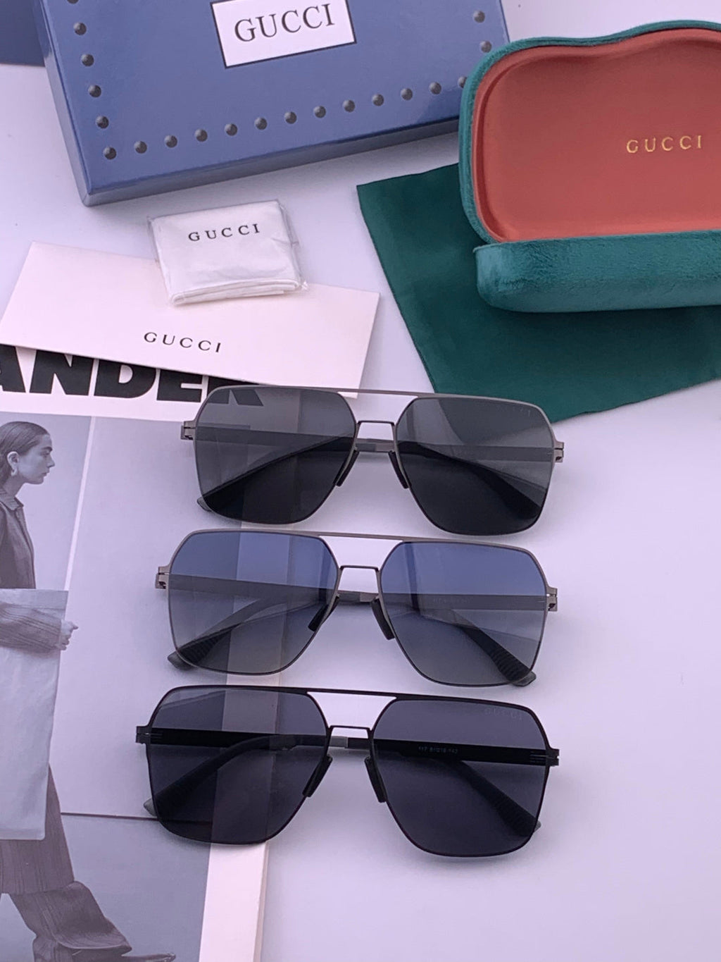 Gucci G711 Polarized Fashion Gold Lens Sunglasses for Men & Women - 493298 - detail image 7