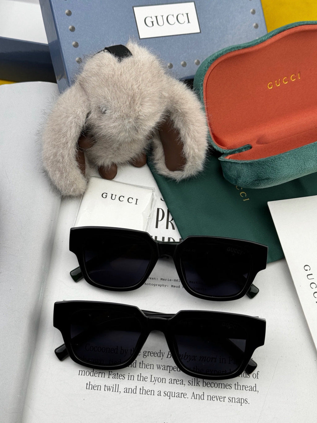 Gucci G1232 Square Black Lens Sunglasses for Men & Women - detail image 7