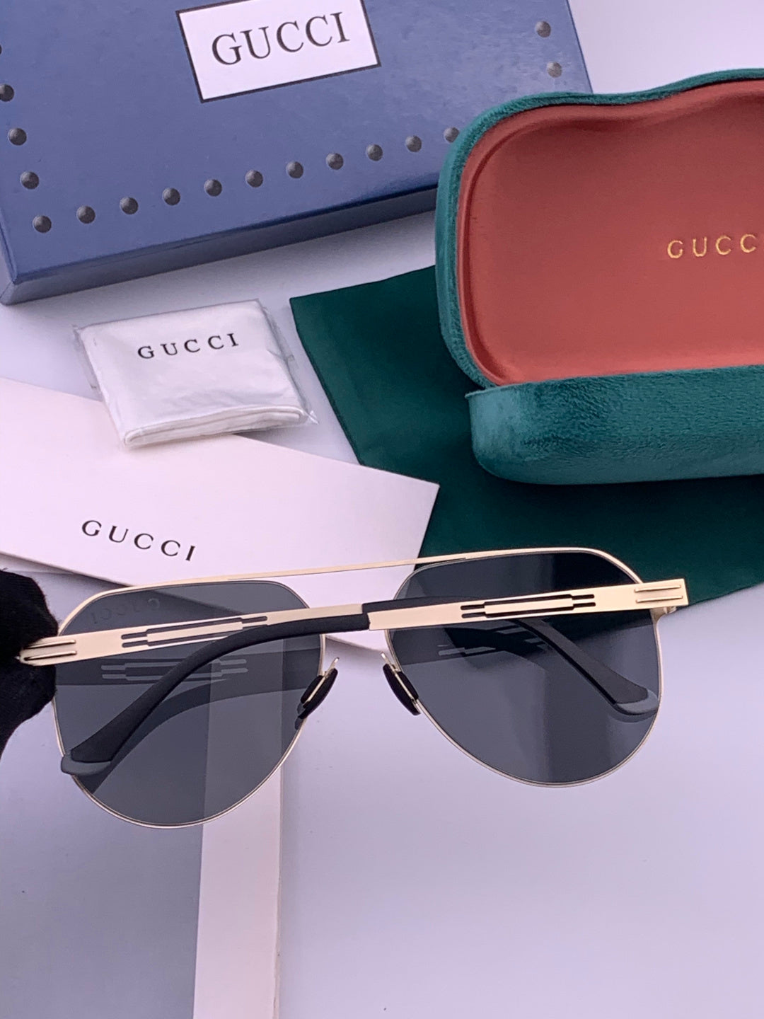 Gucci G5882 Fashion Gold Lens Sunglasses for Men & Women - detail image 6