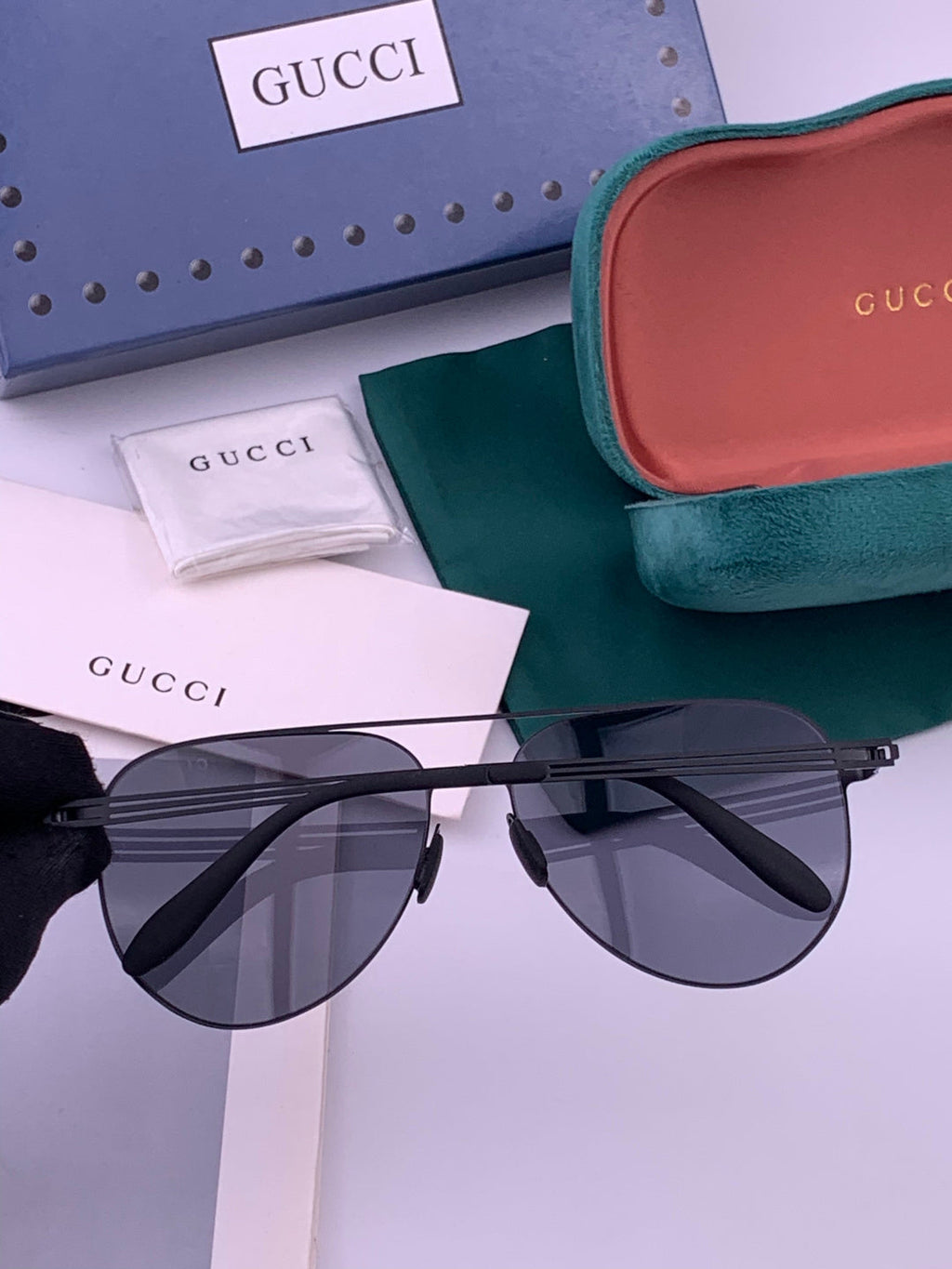 Gucci G0515 Polarized Aviator Gold Lens Sunglasses for Men - 486465 - detail image 6