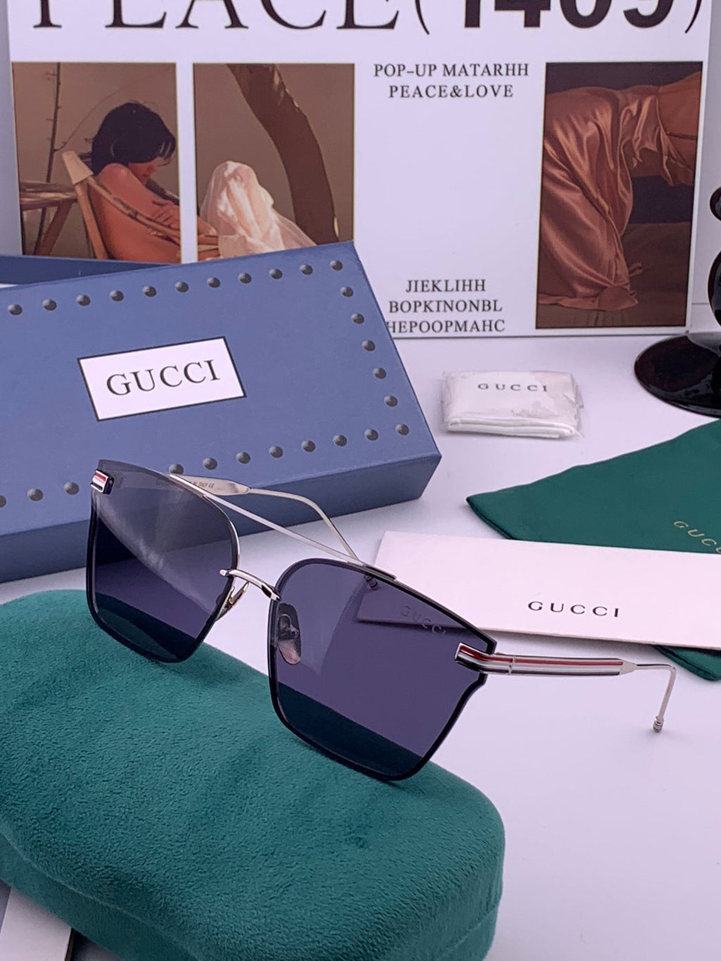 Gucci G152 Polarized Aviator Gold Lens Sunglasses for Men & Women - 486385 - detail image 2