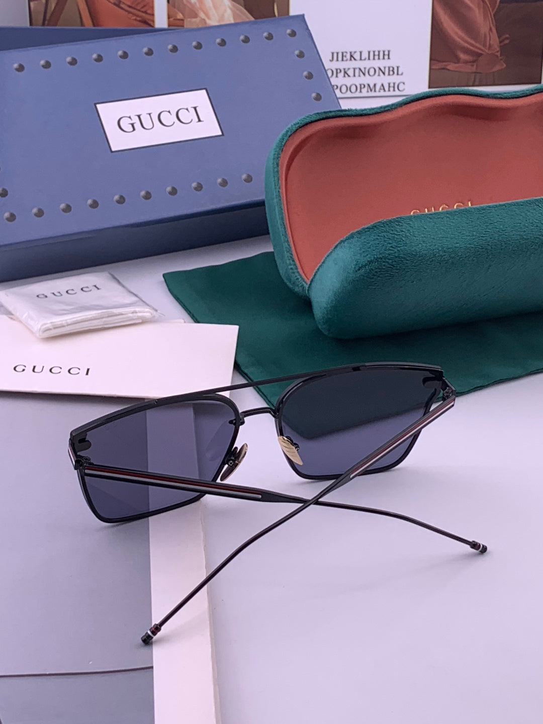 Gucci G152 Polarized Aviator Gold Lens Sunglasses for Men & Women - 486386 - detail image 6