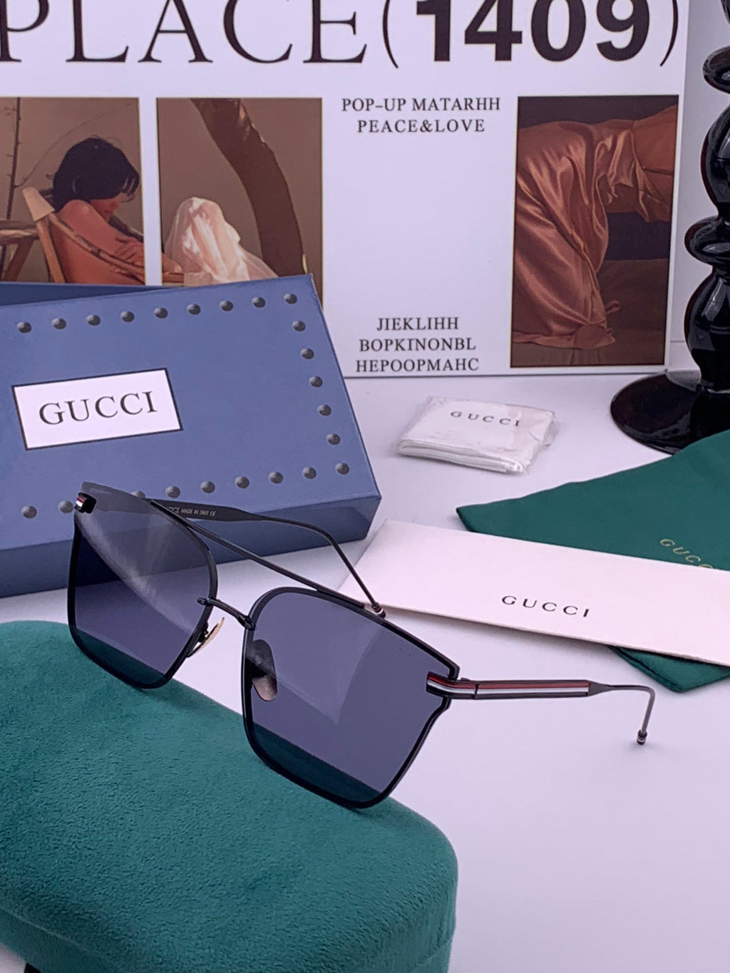 Gucci G152 Polarized Aviator Gold Lens Sunglasses for Men & Women - 486386 - detail image 2