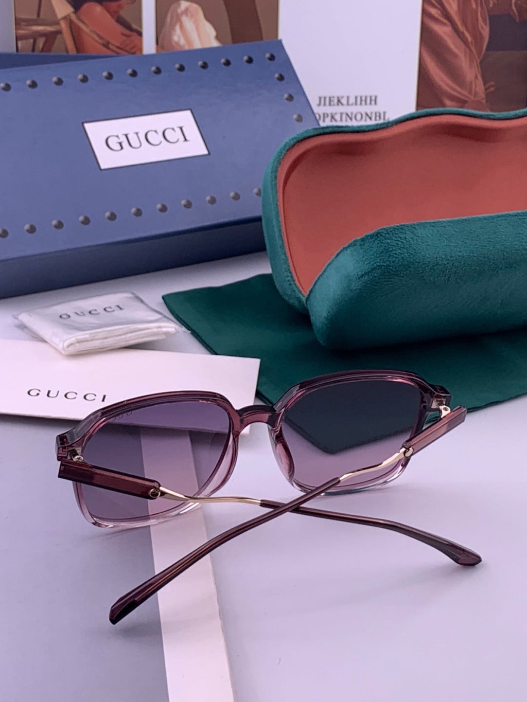 Gucci G7231 Metal Fashion Red Lens Sunglasses for Men & Women - 486364 - detail image 5