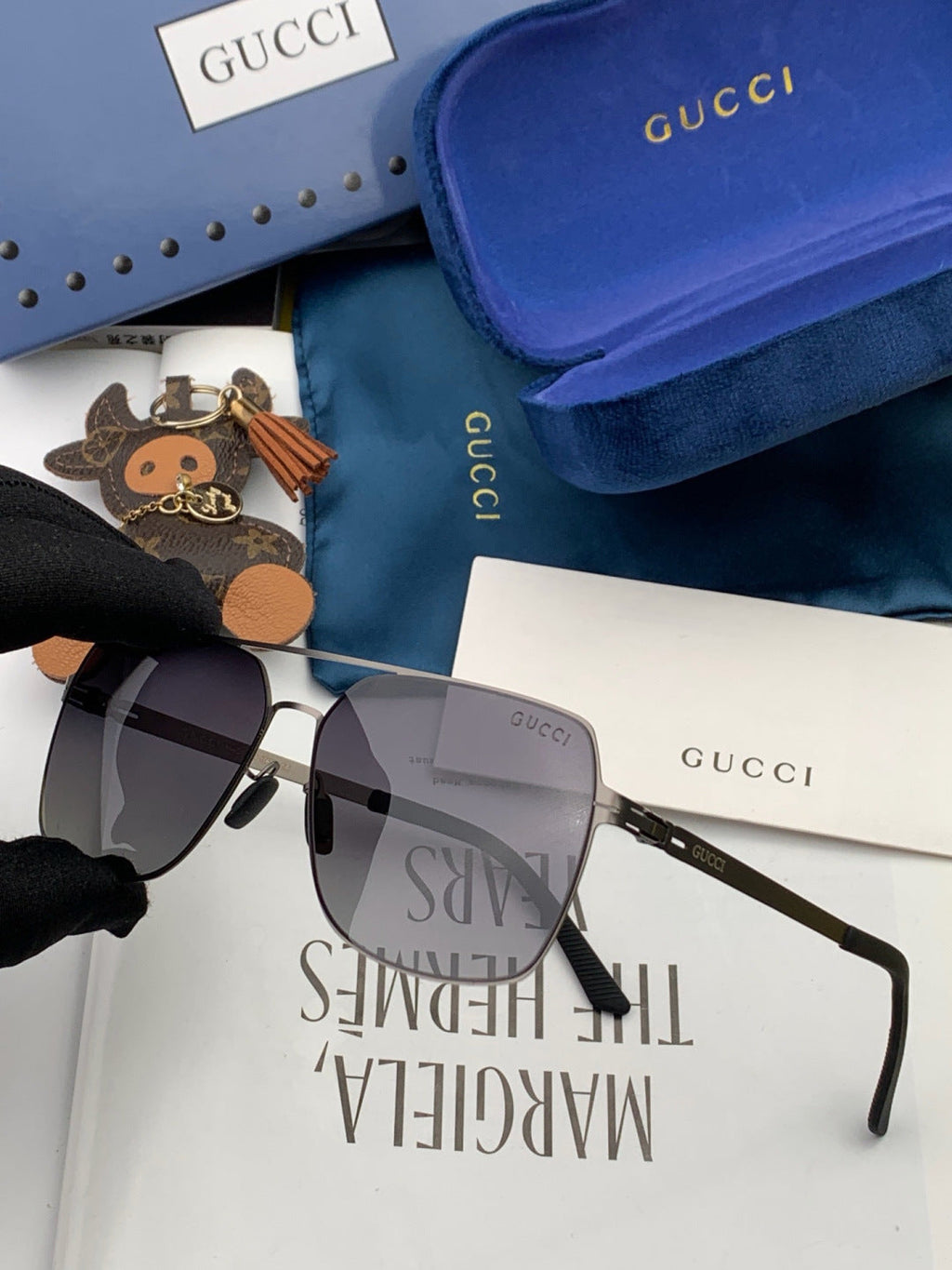 Gucci G3730 Fashion Blue Lens Sunglasses for Men & Women - detail image 6