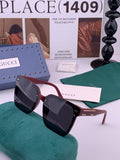 Gucci G7292 Polarized Square Gold Lens Sunglasses for Men & Women