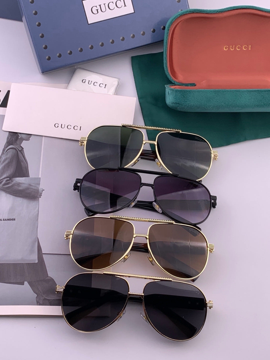 Gucci G08893 Aviator Black Lens Sunglasses for Men & Women - 486361 - detail image 7