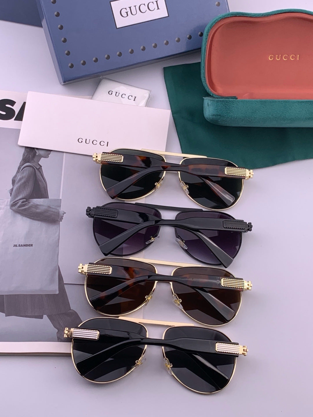 Gucci G08893 Aviator Black Lens Sunglasses for Men & Women - 486361 - detail image 6
