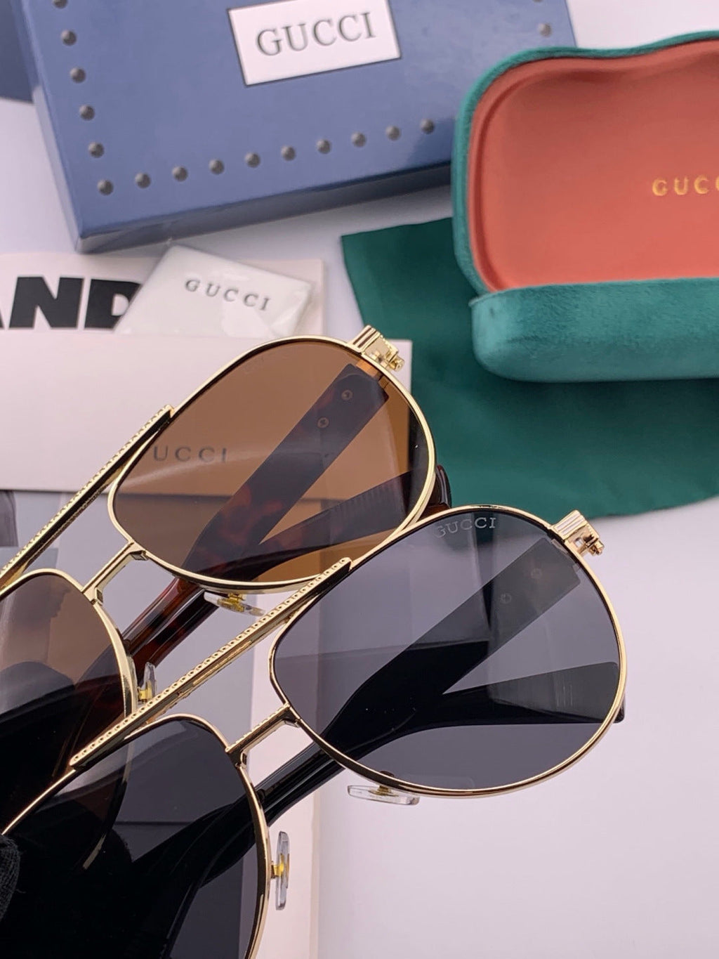 Gucci G08893 Aviator Black Lens Sunglasses for Men & Women - 486361 - detail image 5