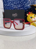 Hermès Square Red Lens Sunglasses for Men & Women - 416507