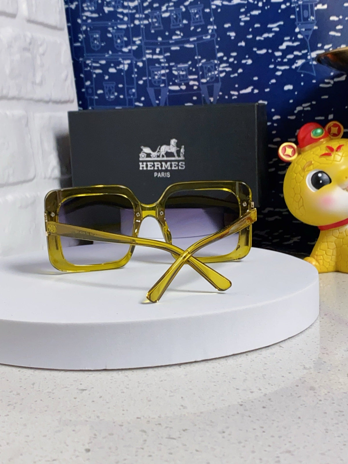 Hermès Square Brown Lens Sunglasses for Men & Women - 416506 - detail image 3
