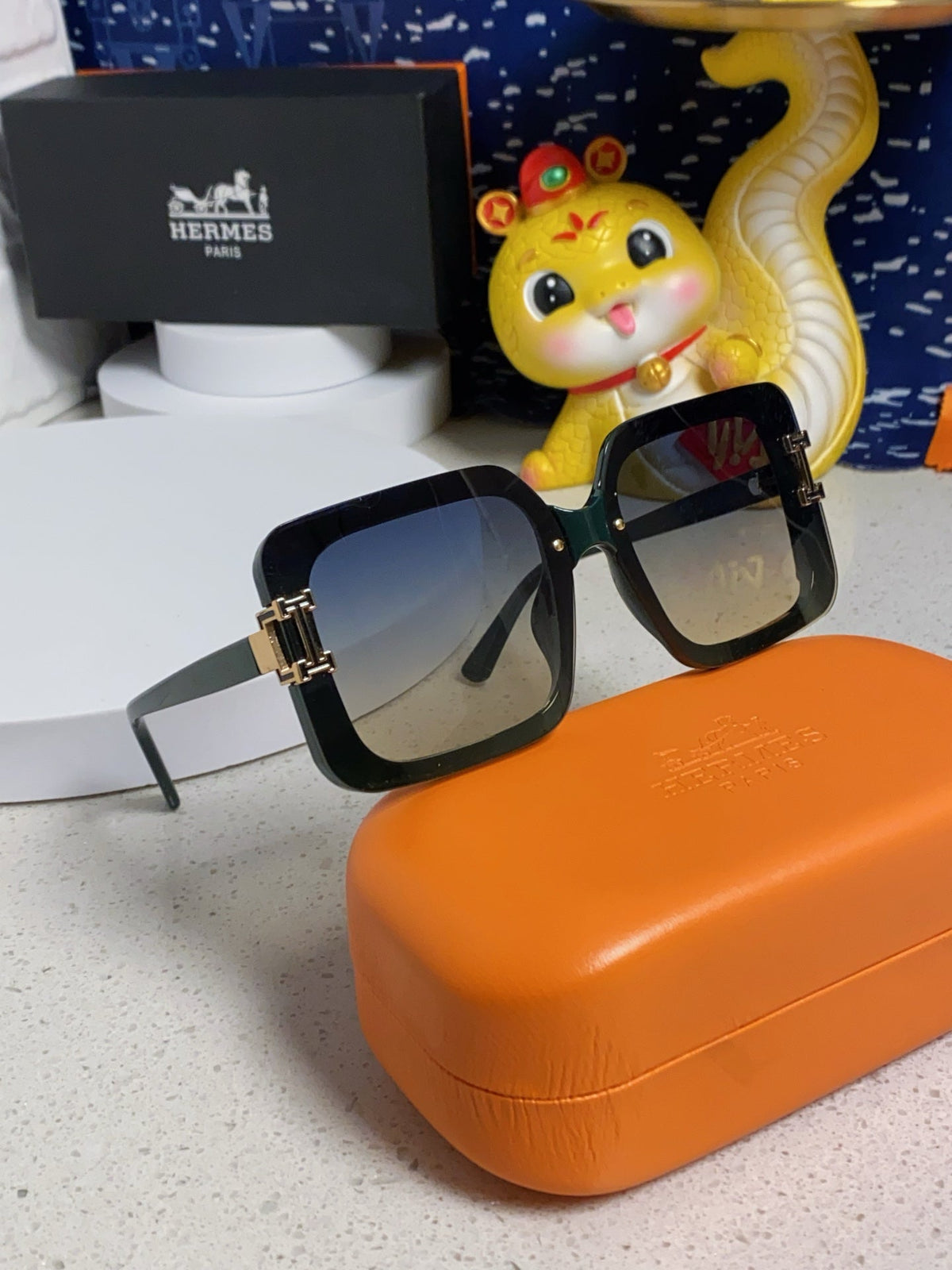 Hermès Square Silver Lens Sunglasses for Men & Women - 416508 - detail image 8