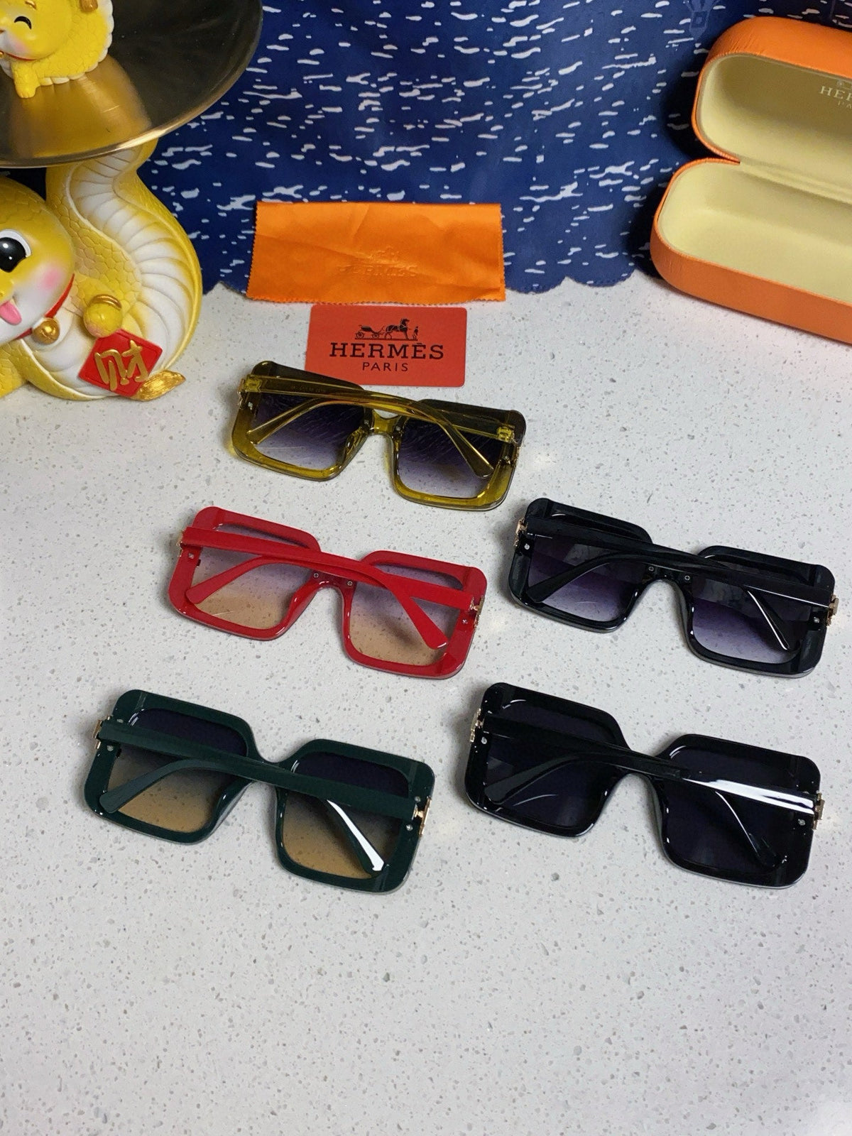 Hermès Square Red Lens Sunglasses for Men & Women - 450019 - detail image 9