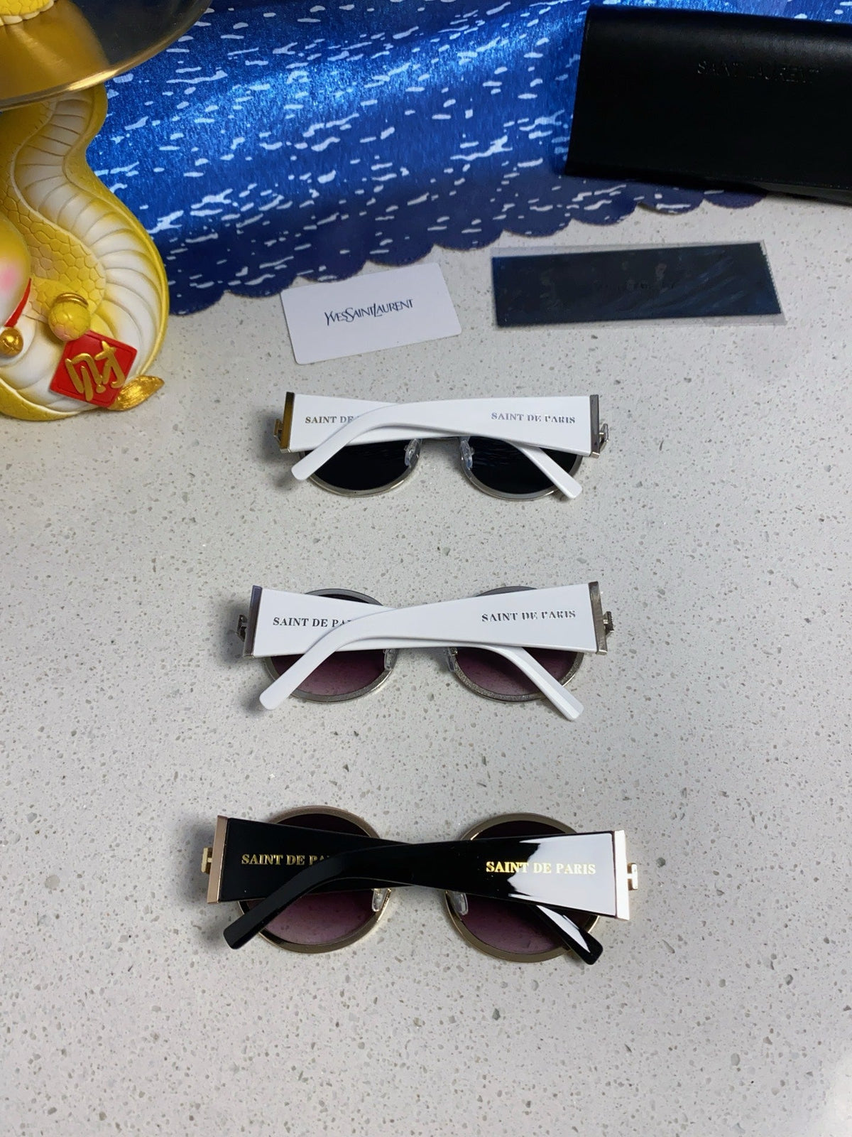 Saint Laurent Metal Round Brown Lens Sunglasses for Men & Women - 449226 - detail image 11
