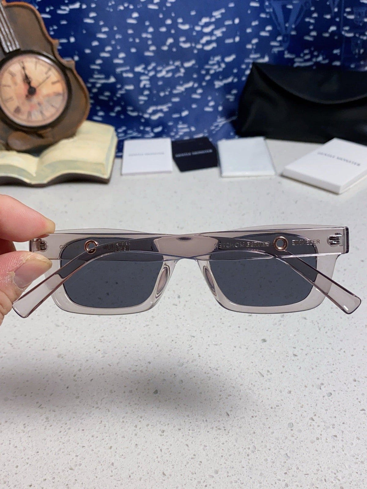 Gentle Monster JENNIE1996 Cat-Eye Silver Lens Sunglasses for Women - detail image 5