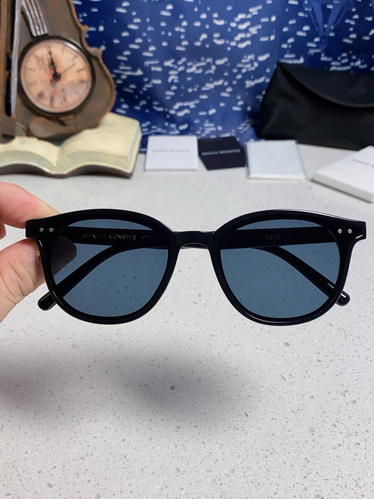 Gentle Monster LANG Square Black Lens Sunglasses for Men & Women - detail image 4