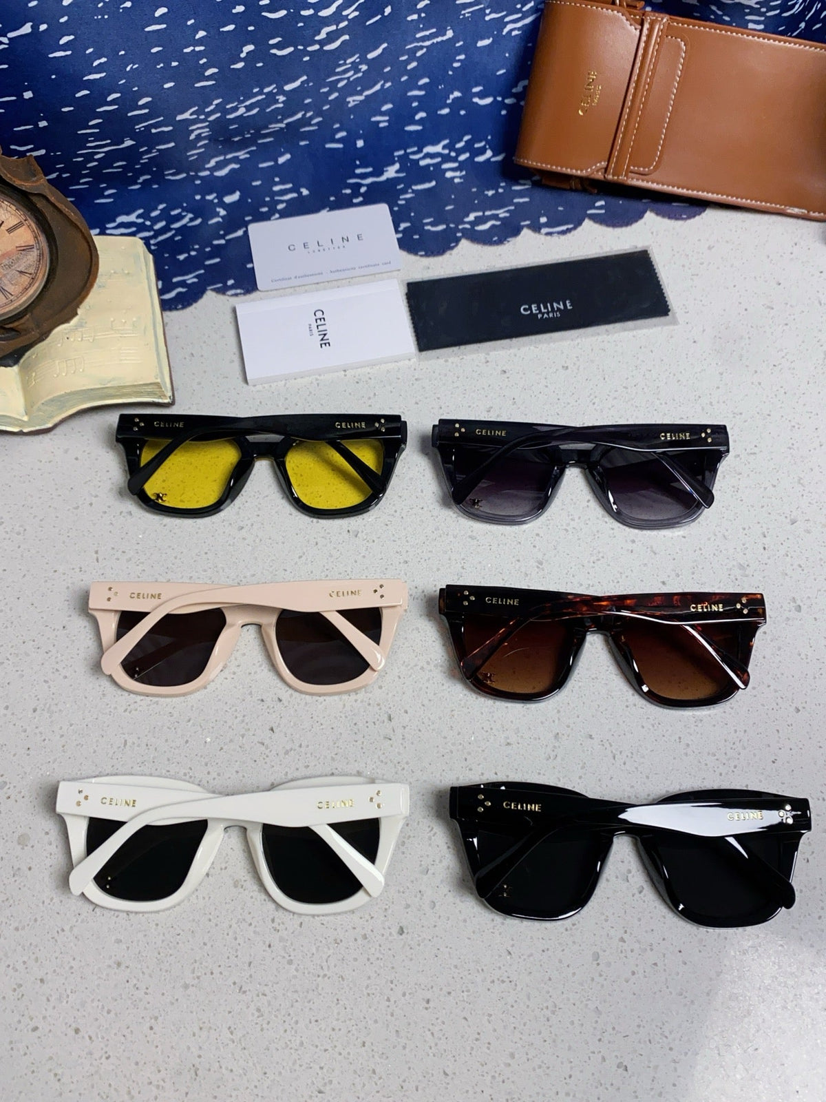 Celine Square Gray Lens Sunglasses for Men & Women - 158430 - detail image 11