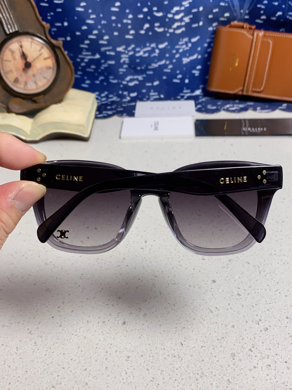 Celine Square Gray Lens Sunglasses for Men & Women - 158430 - detail image 5