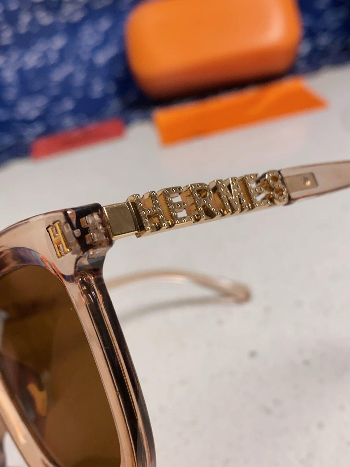 Hermès Metal Square Brown Lens Sunglasses for Men & Women - 399447 - detail image 7