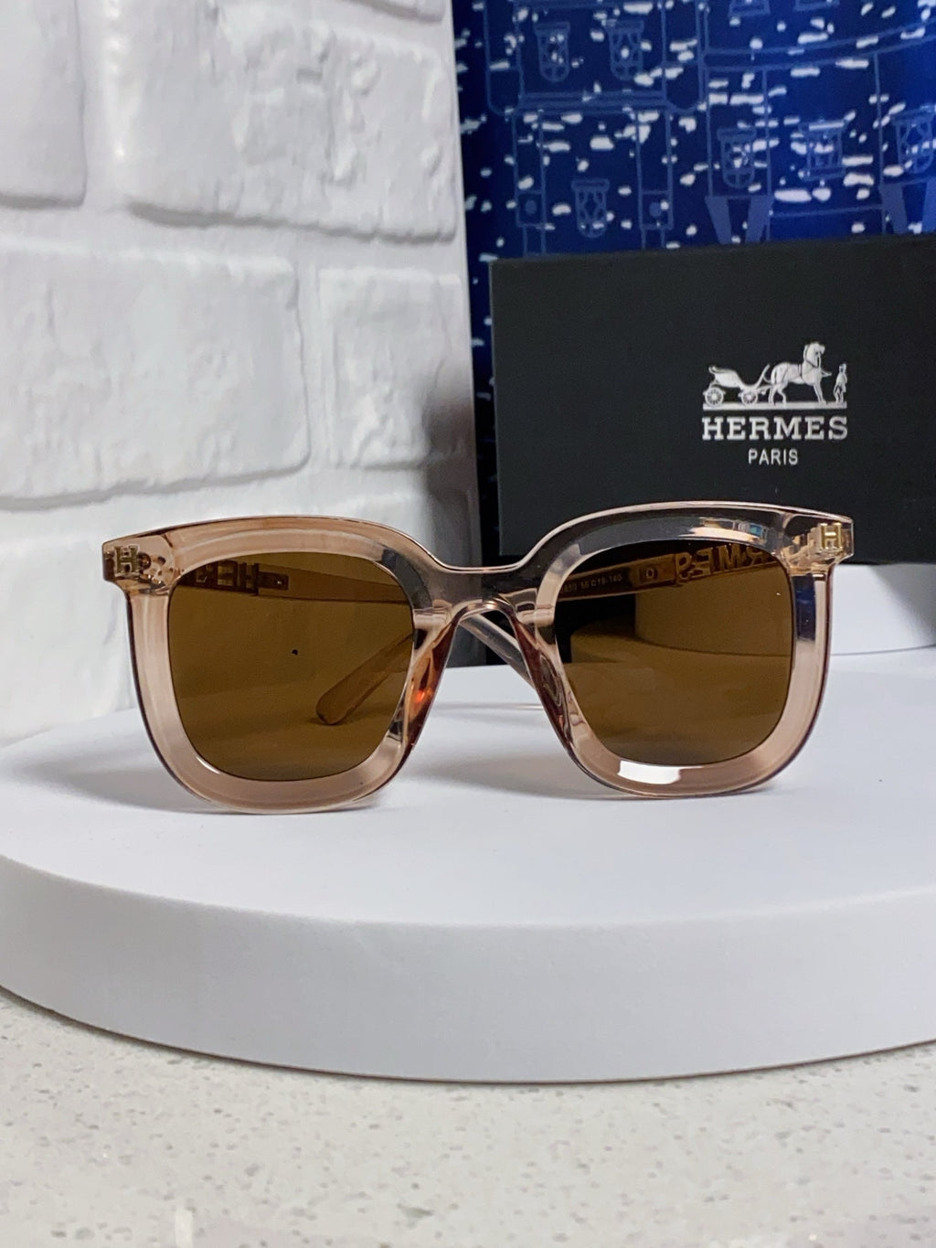 Hermès Metal Square Brown Lens Sunglasses for Men & Women - 399447 - detail image 2