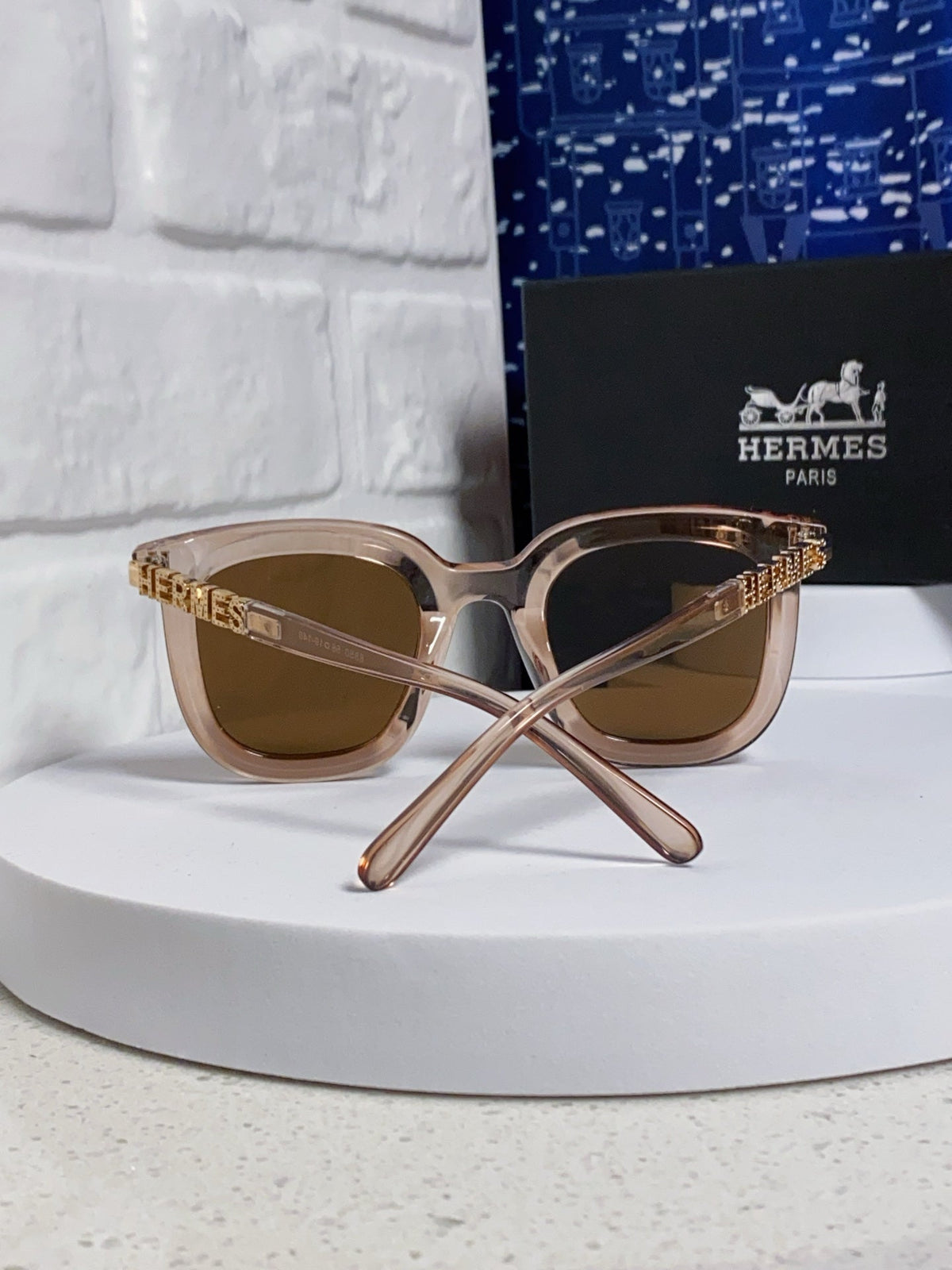 Hermès Metal Square Brown Lens Sunglasses for Men & Women - 399447 - detail image 3