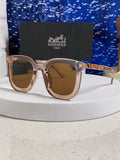 Hermès Metal Square Brown Lens Sunglasses for Men & Women - 433011