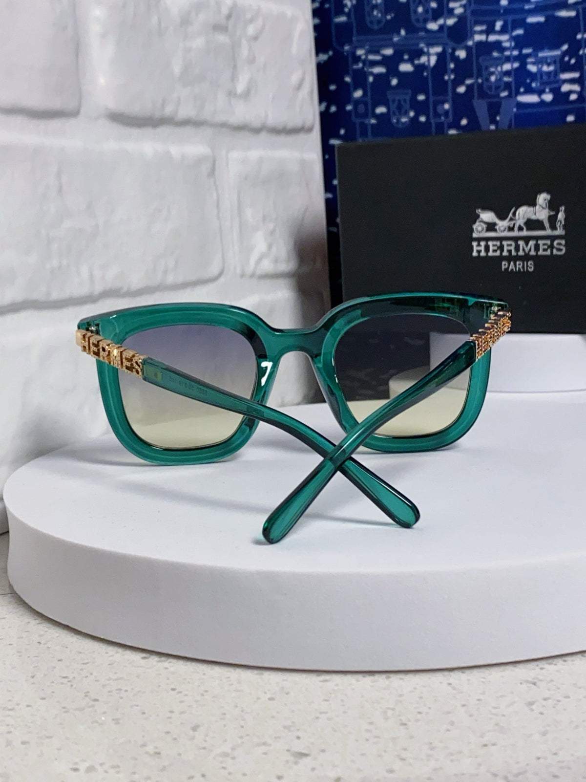 Hermès Metal Square Silver Lens Sunglasses for Men & Women - 433012 - detail image 3
