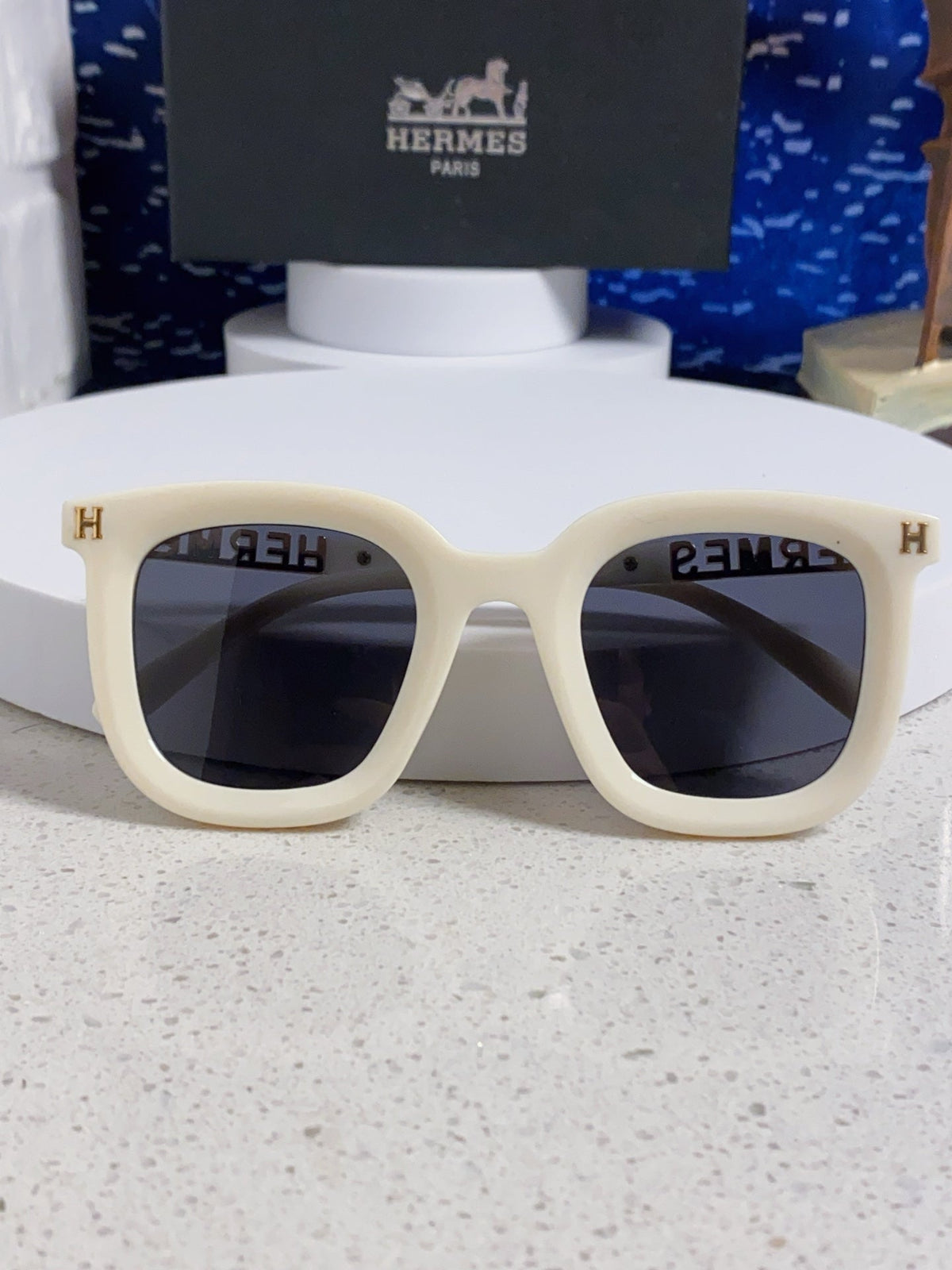 Hermès Metal Square Silver Lens Sunglasses for Men & Women - 433015 - detail image 8