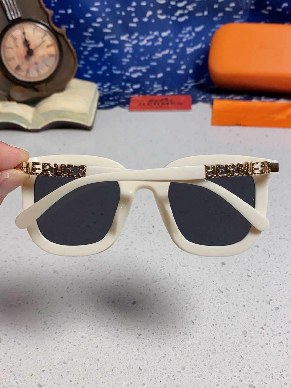 Hermès Metal Square Silver Lens Sunglasses for Men & Women - 399451 - detail image 5