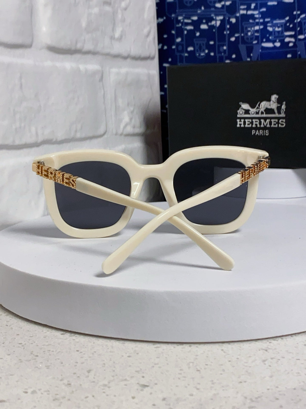 Hermès Metal Square Silver Lens Sunglasses for Men & Women - 158689 - detail image 3