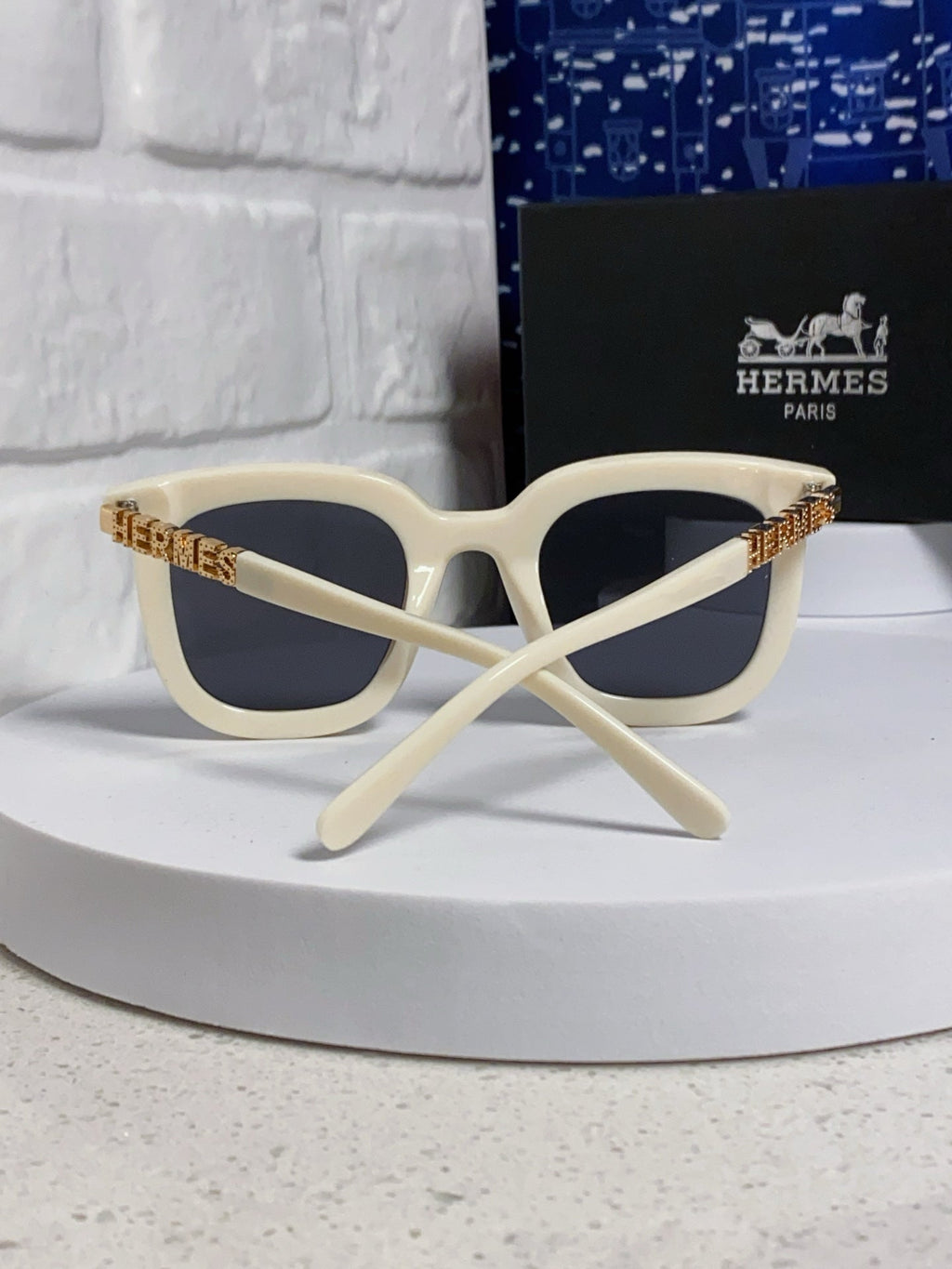 Hermès Metal Square Silver Lens Sunglasses for Men & Women - 399451 - detail image 3