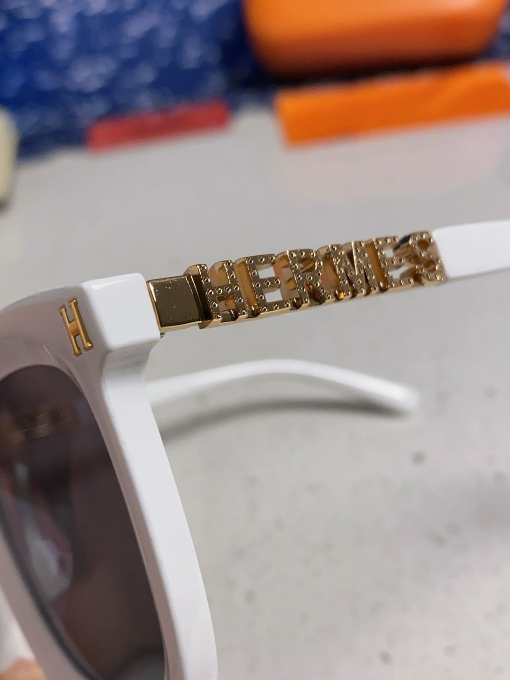 Hermès Metal Square Silver Lens Sunglasses for Men & Women - 399452 - detail image 7
