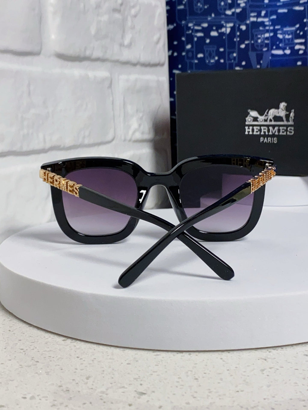 Hermès Metal Square Silver Lens Sunglasses for Men & Women - 399453 - detail image 3