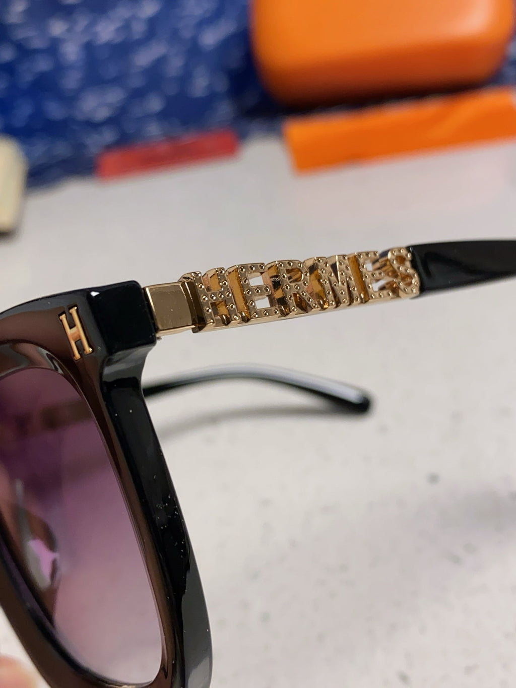 Hermès Metal Square Silver Lens Sunglasses for Men & Women - 399453 - detail image 7