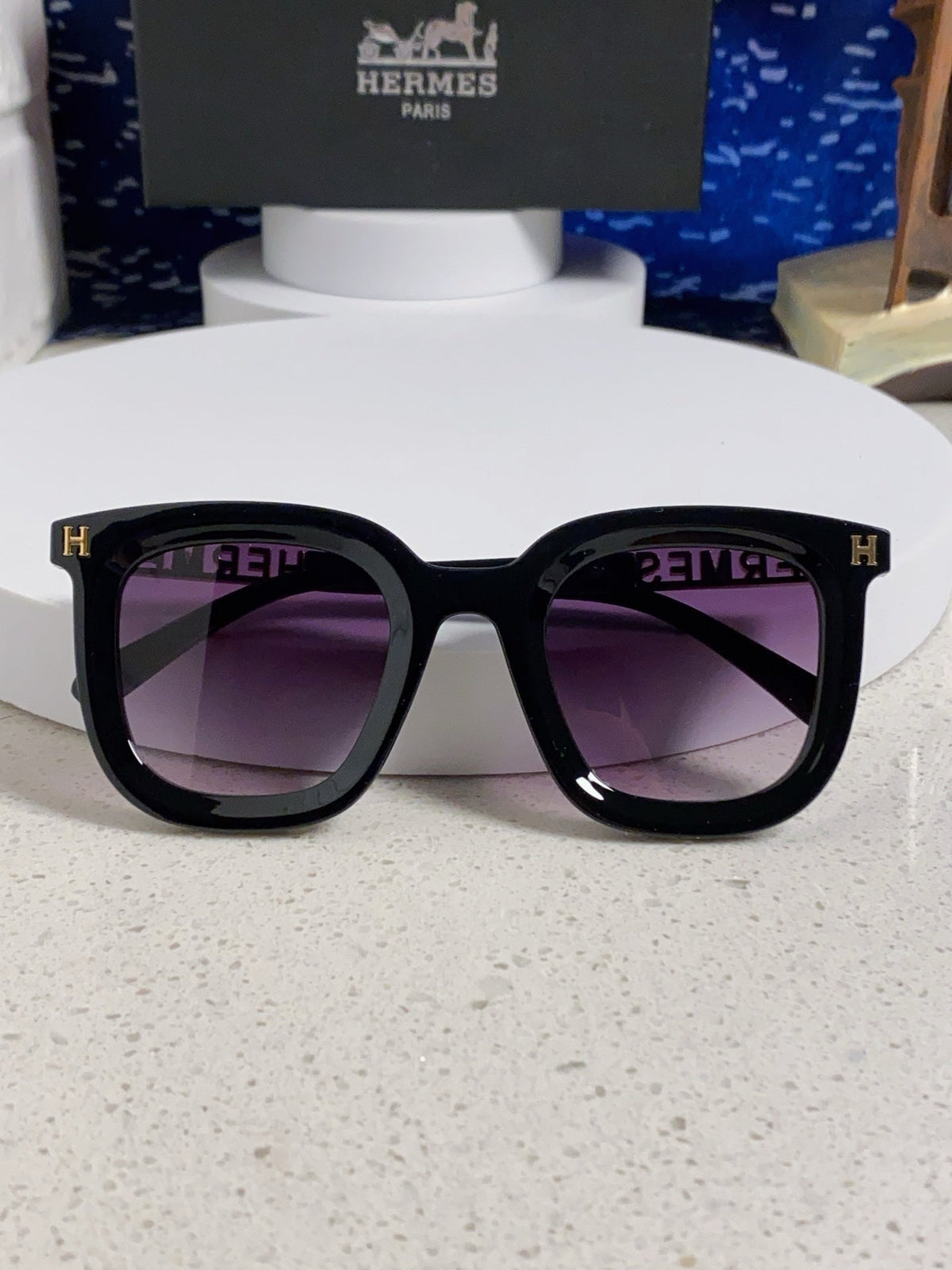 Hermès Metal Square Silver Lens Sunglasses for Men & Women - 399453 - detail image 8