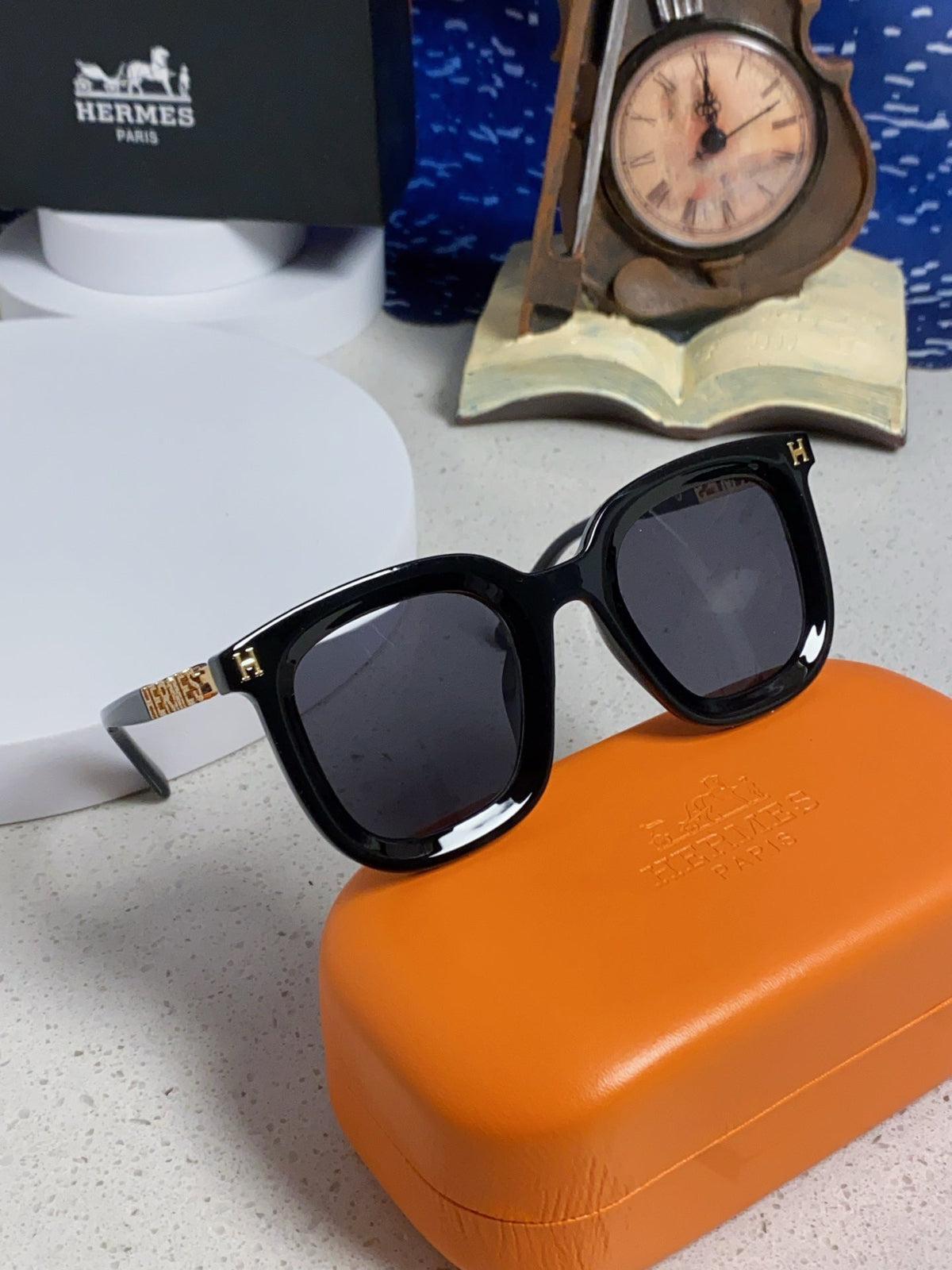 Hermès Metal Square Silver Lens Sunglasses for Men & Women - 158692 - detail image 9