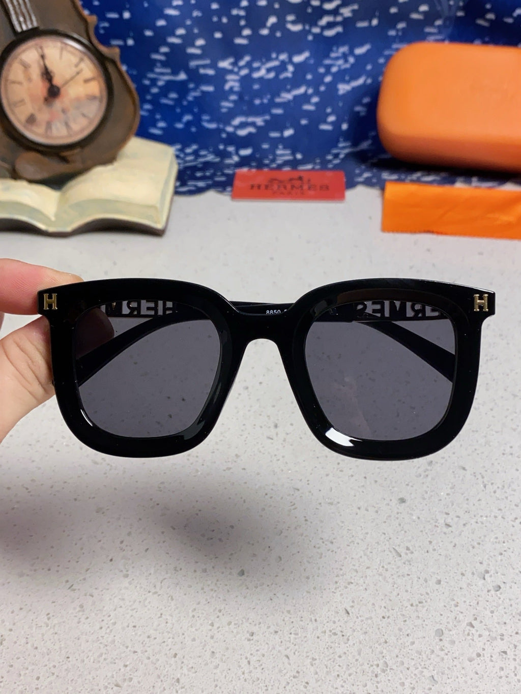 Hermès Metal Square Silver Lens Sunglasses for Men & Women - 399454 - detail image 4