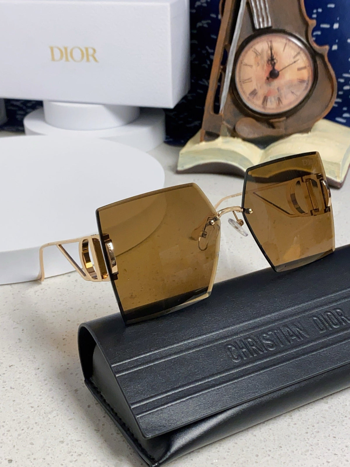 Dior 30MONTAIGNE Lightweight Rimless Brown Lens Sunglasses for Men & - 867124 - detail image 10